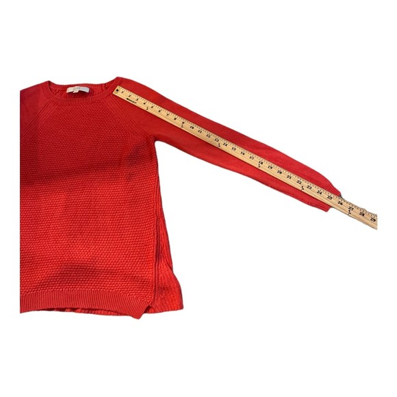 Loft women's sweater size M, Long sleeve color red. Pre-owned - Picture 6 of 10